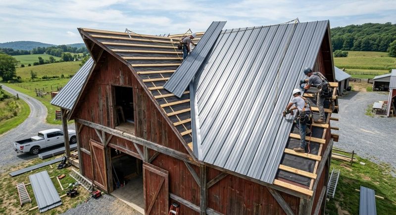 Barn Roof Construction in Dunkirk, MD