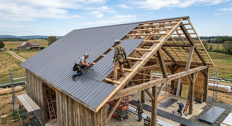 Barn Roof Construction in Dunkirk, MD
