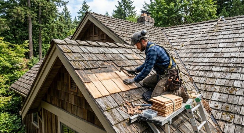 Cedar Shake Roof Repair in Greenbelt, MD