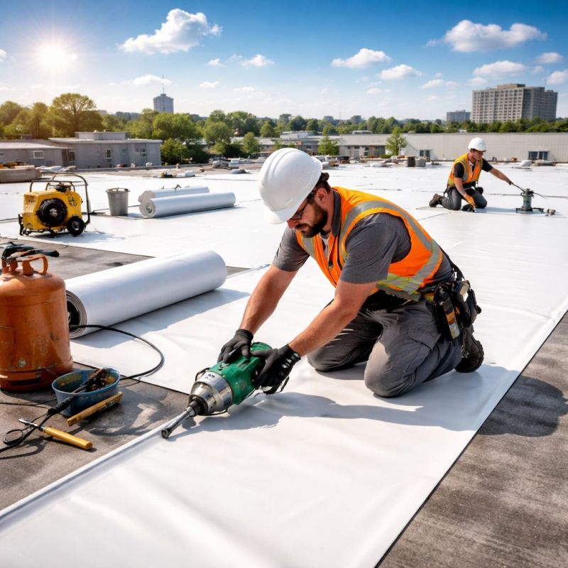 Single Ply Roof Installation in Waldorf, MD