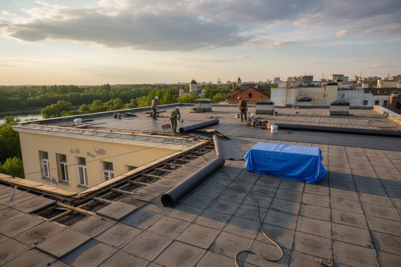 Single Ply Roof Replacement in Dunkirk, MD