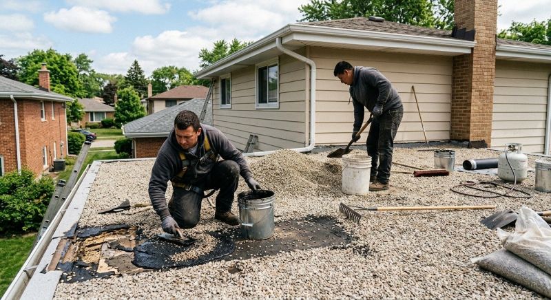Tar And Gravel Roof Repair in Shady Side, MD